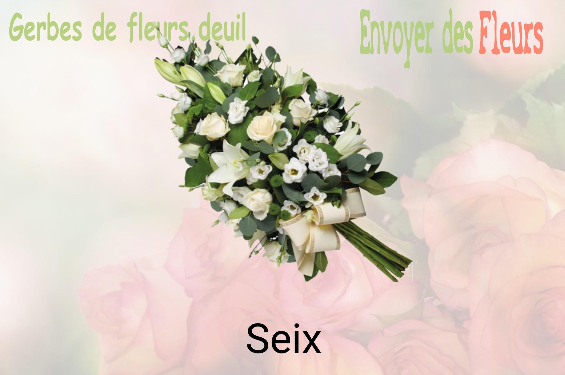 Gerbe de fleurs de deuil livrée à Seix